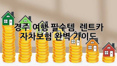 경주 여행 필수템! 🚗 렌트카 & 자차보험 완벽 가이드 🛡️