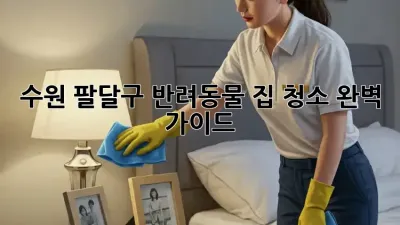 수원 팔달구 반려동물 집 청소 완벽 가이드
